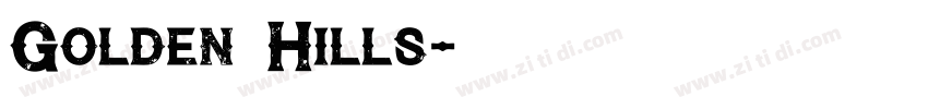 Golden Hills字体转换